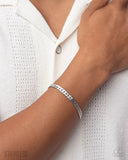 Paparazzi Weekend Wait - Silver Mens Bracelet