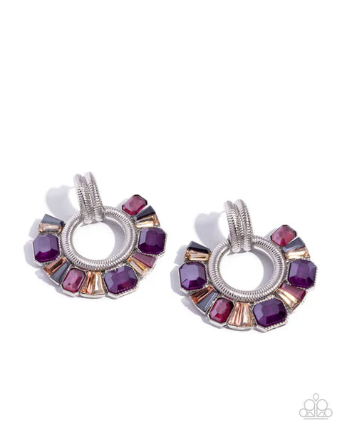 Paparazzi Courteous Chic - Purple Post Earrings