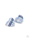 Paparazzi Sweetheart Stitching - Blue Post Earrings