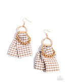 Paparazzi Picnic Pizzazz - Brown Earrings