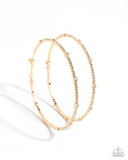 Paparazzi Sensational Squares- Gold Hoops