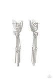 Paparazzi CONVENTION EXCLUSIVE A Few Of My Favorite WINGS - White Iridescent Butterfly Earrings