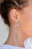 Paparazzi CONVENTION EXCLUSIVE A Few Of My Favorite WINGS - White Iridescent Butterfly Earrings