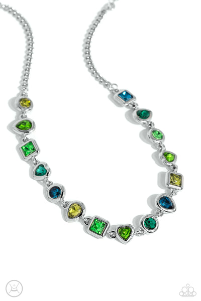 Paparazzi Abstract Admirer - Green Necklace