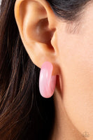 Paparazzi Acrylic Acclaim - Pink hoops Earrings