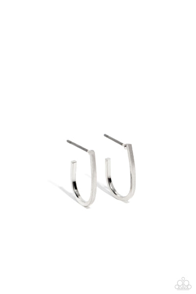 Paparazzi Admirable Arches - Silver Tiny Hoops