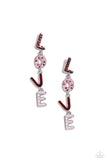 Paparazzi Admirable Assortment - Red "LOVE" Earrings