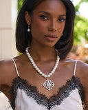 Paparazzi Adorable Art Deco - White Necklace