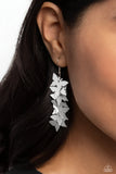 Paparazzi Aerial Ambiance - Silver Earrings