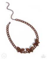 Paparazzi Aerial Ambition - Copper Butterfly Necklace