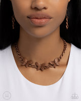 Paparazzi Aerial Ambition - Copper Butterfly Necklace