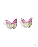 Paparazzi Aerial Appreciation- Pink Butterflies Earrings