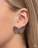 Paparazzi Aerial Appreciation- Pink Butterflies Earrings