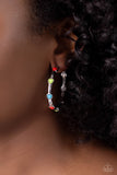 Paparazzi Affectionate Actress - Red Heart Hoops Earrings