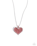 Paparazzi Affectionate Advance - Red Heart Necklace