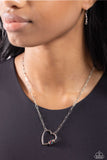 Paparazzi Affectionate Attitude - Black Heart Necklace