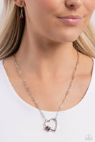 Paparazzi Affectionate Attitude - Multi Heart Necklace