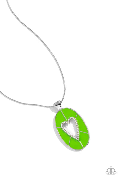 Paparazzi Airy Affection - Green Necklace