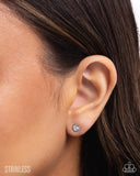 Paparazzi All My Affection- Silver Earrings Stainless Steel