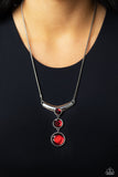 Paparazzi Alluring Andante - Red Necklace