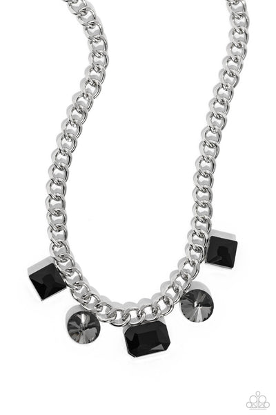 Paparazzi Alternating Audacity - Black Necklace