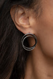 Paparazzi Always In The Loop - Black Earrings