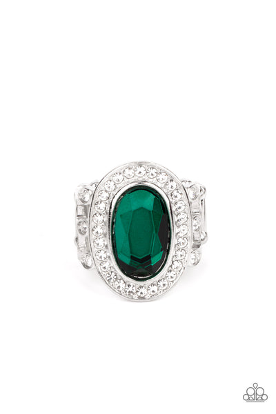 Paparazzi Always OVAL-achieving - Green Ring