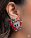Paparazzi Apple for the Teacher- Red Earrings