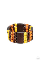 Paparazzi Aruba Attire - Multi Wooden Bracelet