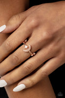 Paparazzi Astral Allure - Rose Gold Moon and Star Ring