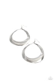 Paparazzi Asymmetrical Action - Silver Earrings