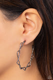 Paparazzi Haute Helix - Black Hoops Earrings