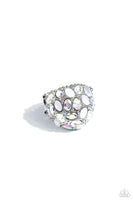 Paparazzi BLING Loud and Proud - White Oval-Cut Gems Ring