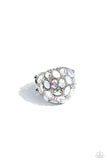 Paparazzi BLING Loud and Proud - White Oval-Cut Gems Ring