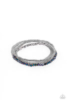 Paparazzi Backstage Beading - Silver Iridescent Bracelet