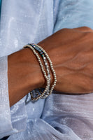 Paparazzi Backstage Beading - Silver Iridescent Bracelet