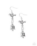 Paparazzi Balancing Bird- Silver Earrings
