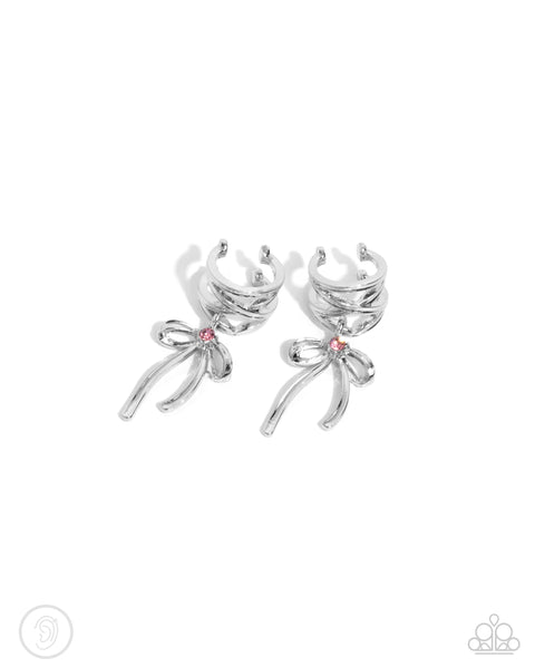 Paparazzi Ballet Lacing - Pink Earcuff