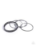 Paparazzi Bangle Brilliance- Black Bracelet