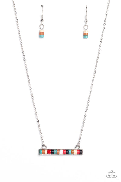 Paparazzi Barred Bohemian - Multi Necklace