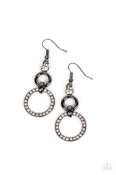 Paparazzi Bauble Bliss - Black Earrings