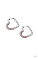 Paparazzi Be Mine, Valentine? - Pink Heart Earrings