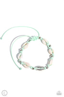 Paparazzi Beachcomber Ballad - Green Seashells Anklet