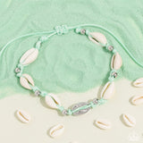 Paparazzi Beachcomber Ballad - Green Seashells Anklet