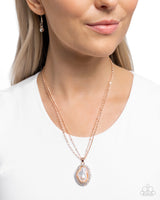 Paparazzi Beachy Baroness - Rose Gold Necklace