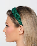 Paparazzi Beaded Boarding School- Green Headband
