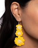 Paparazzi Beaded Bouquet- Yellow Earrings