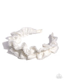 Paparazzi Beaded Broadcast- White Headband