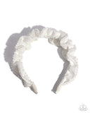Paparazzi Beaded Broadcast- White Headband