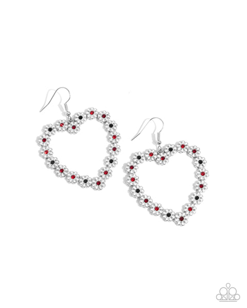 Paparazzi Beautiful Take - White Heart Earrings